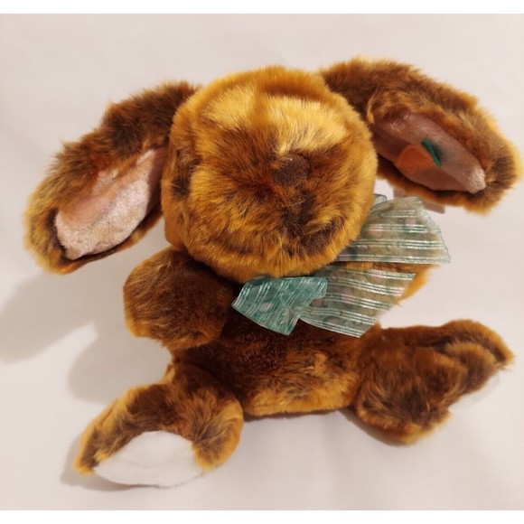 Walmart Easter Bunny Rabbit Carrot Ear 1990's Stuffed Animal Plush Vintage NEW - Picture 1 of 10
